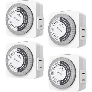 4 Packs,24 Hour Indoor Plug-in Mechanical Timer 2 Prong